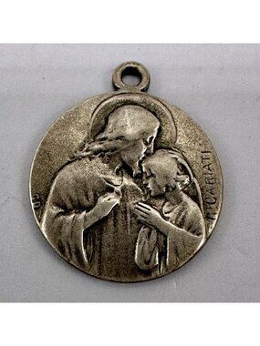Sacred Heart Jesus Child Eucharistic Pendant Signed GD Cariati European Old
